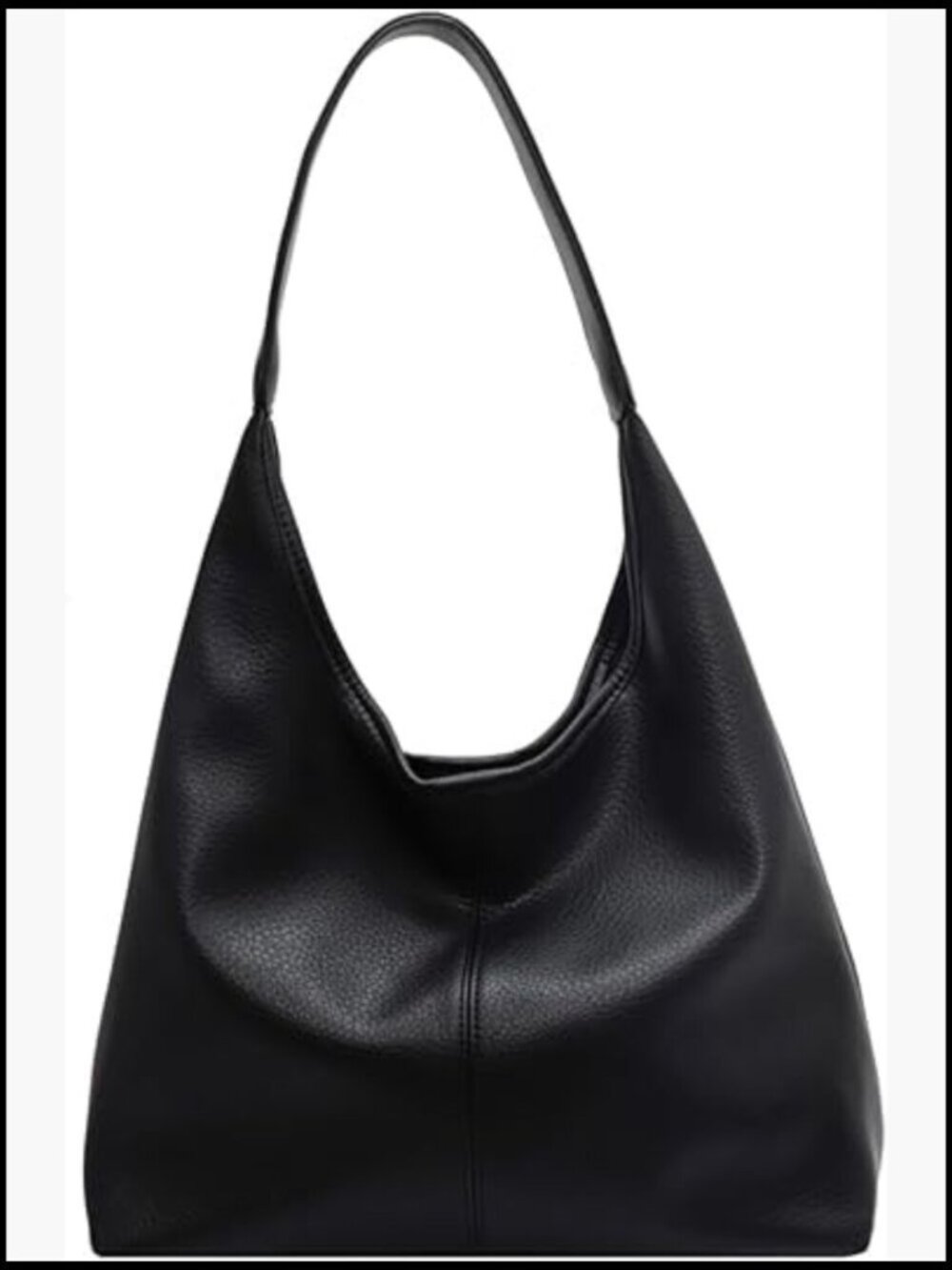 Slouchy Hobo Tote Bag Soft PU Leather Casual Work Everyday Shoulder Purse